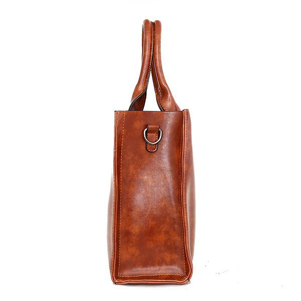 3 Kpl Naisten Vintage Leisure Käsilaukku Öljyvaha Crossbody Bag