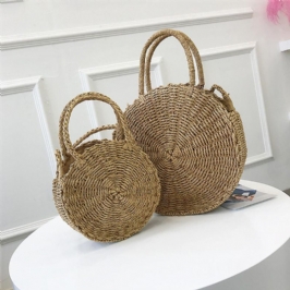 Bohemia Rattan Olkilaukku Naisten Olkilaukku Pyöreä Ranta 110cm Pituus Polyesteri
