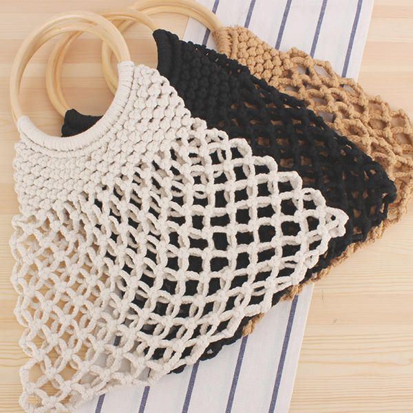 Casual Fabrics Net Rantalaukku Kiinteä Käsilaukku Naisille