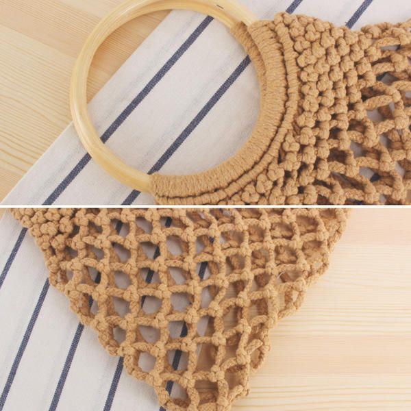 Casual Fabrics Net Rantalaukku Kiinteä Käsilaukku Naisille
