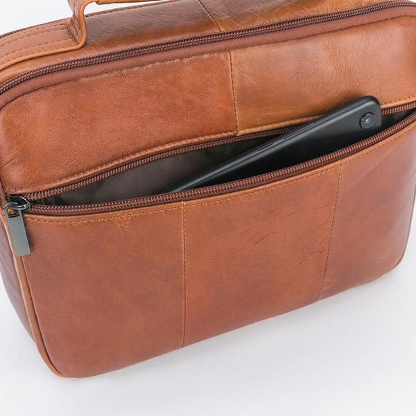 Miesten Aitoa Nahkaa Rento Suuren Tilavuuden Käsilaukku Crossbody-laukku