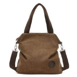Miesten Naisten Kangas Olkalaukut Vintage Tote Käsilaukut Kapasiteetti Ostokset Crossbody Laukut