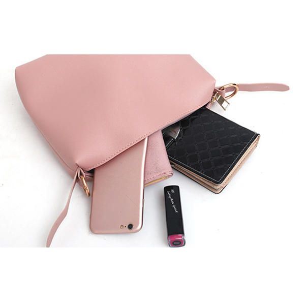Miesten Naisten Keinonahka Kolmiosainen Setti Tupsu Käsilaukku Crossbody Bag Clutch Bag