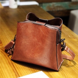 Miesten Naisten Vintage Keinonahkainen Crossbody Laukku Olkalaukut Bucket Bag Crossbody Bag