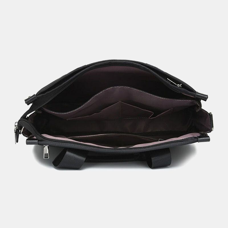 Miesten Nylon Vedenpitävä 14 Tuuman Kannettavan Tietokoneen Laukku Monikerroksinen Salkut Käsilaukku Crossbody Laukku