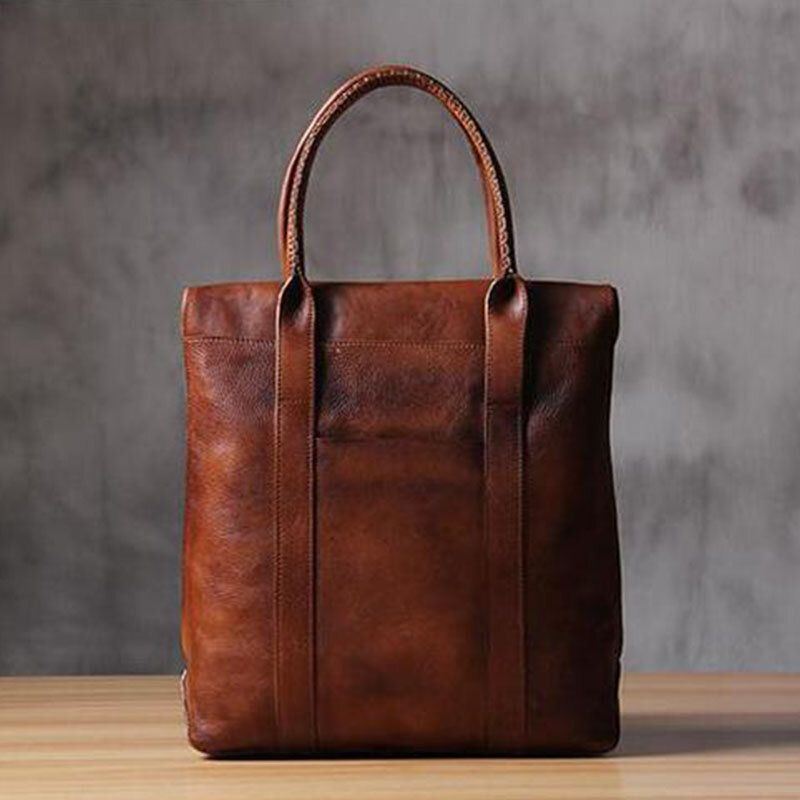 Miesten Pu Nahka Yksivärinen Retro Business Style 13.3 Tuuman Muodikas Kannettavan Tietokoneen Laukku Salkku Käsilaukku