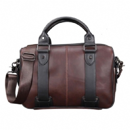 Miesten Retro Pu -nahkainen Käsilaukku Business Crossbody -laukku