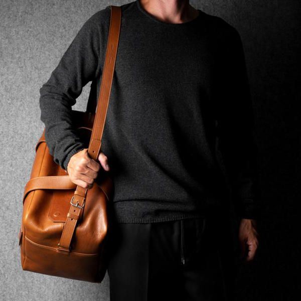 Miesten Solid Casual Monitoimilaukku