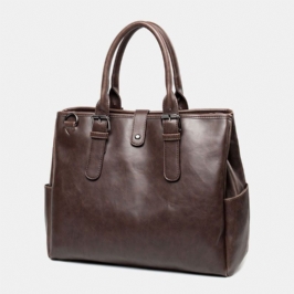 Miesten Suuri Kapasiteetti Vedenpitävä Salkku Käsilaukku Retro 14 Tuuman Kannettavan Tietokoneen Laukku Crossbody Laukku Olkalaukku