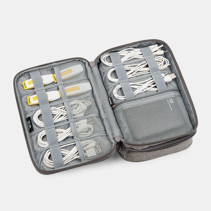 Miesten Unisex Oxford Suuren Kapasiteetin Monitoimikuulokkeet Data Line Säilytyslaukku Power Bank Kiintolevyn Suojakotelo Käsilaukut