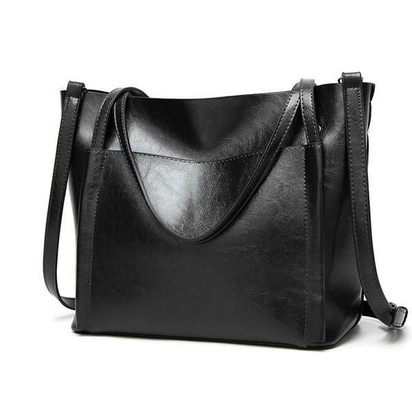 Naiset Öljy Nahka Käsilaukut Vintage Olkalaukut Kapasiteetti Crossbody Laukut