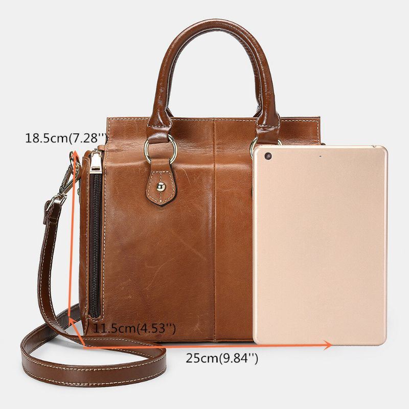 Naisten Aidosta Nahasta Valmistettu Monitoiminen Crossbody Bag -käsilaukku