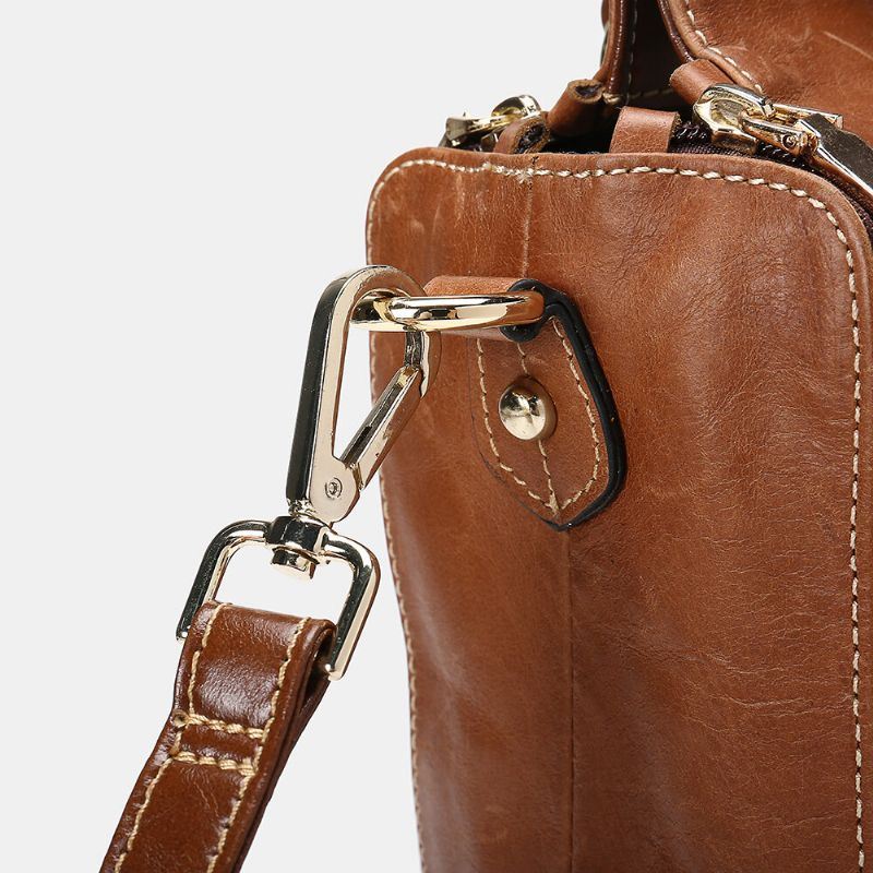 Naisten Aidosta Nahasta Valmistettu Monitoiminen Crossbody Bag -käsilaukku