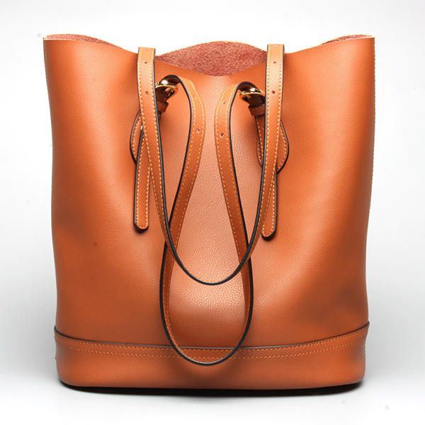 Naisten Aitoa Nahkaa Käsilaukku Huippuluokan Kangaskassi Bucket Bag