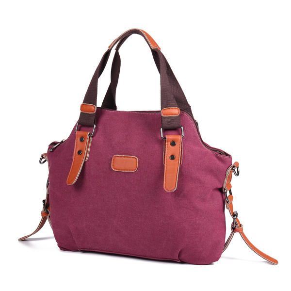Naisten Canvas Casual Vintage Suuri Kapasiteetti Canvas Käsilaukku Olkalaukku Crossbody Laukut