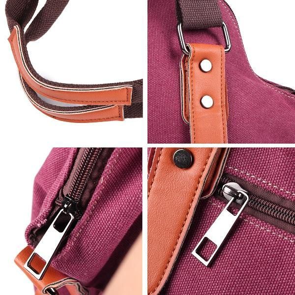 Naisten Canvas Casual Vintage Suuri Kapasiteetti Canvas Käsilaukku Olkalaukku Crossbody Laukut