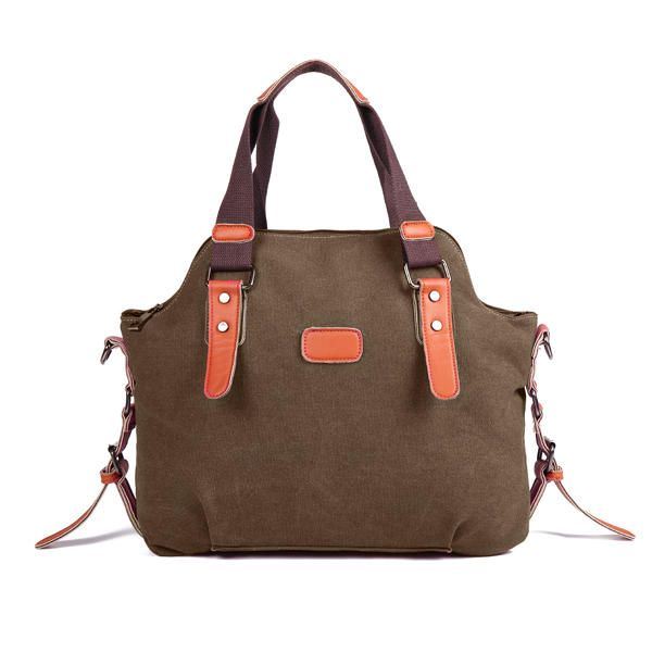 Naisten Canvas Casual Vintage Suuri Kapasiteetti Canvas Käsilaukku Olkalaukku Crossbody Laukut