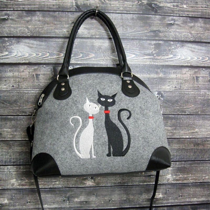Naisten Crossbody Bag Cat Pattern Käsilaukku Olkalaukku