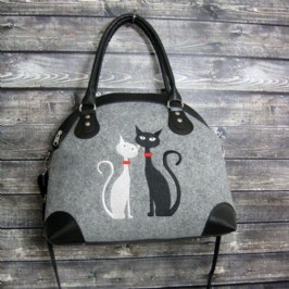 Naisten Crossbody Bag Cat Pattern Käsilaukku Olkalaukku