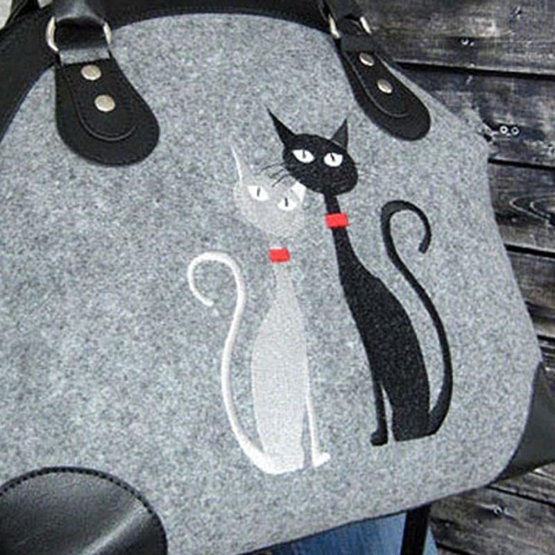 Naisten Crossbody Bag Cat Pattern Käsilaukku Olkalaukku
