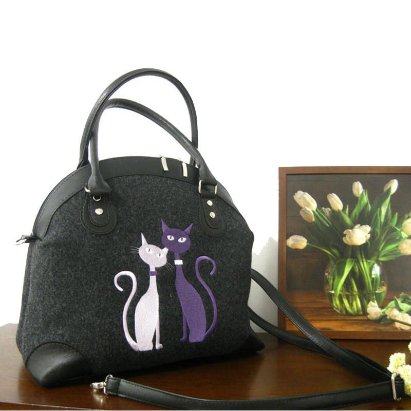 Naisten Crossbody Bag Cat Pattern Käsilaukku Olkalaukku