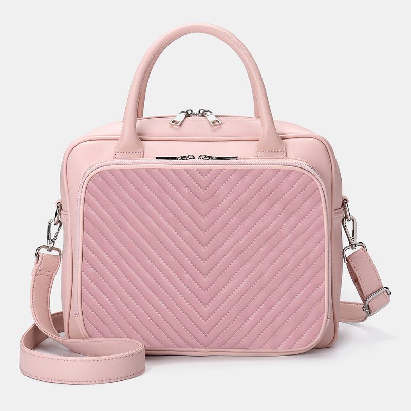 Naisten Design-raidallinen Kannettavan Tietokoneen Laukku Crossbody Bag -käsilaukku