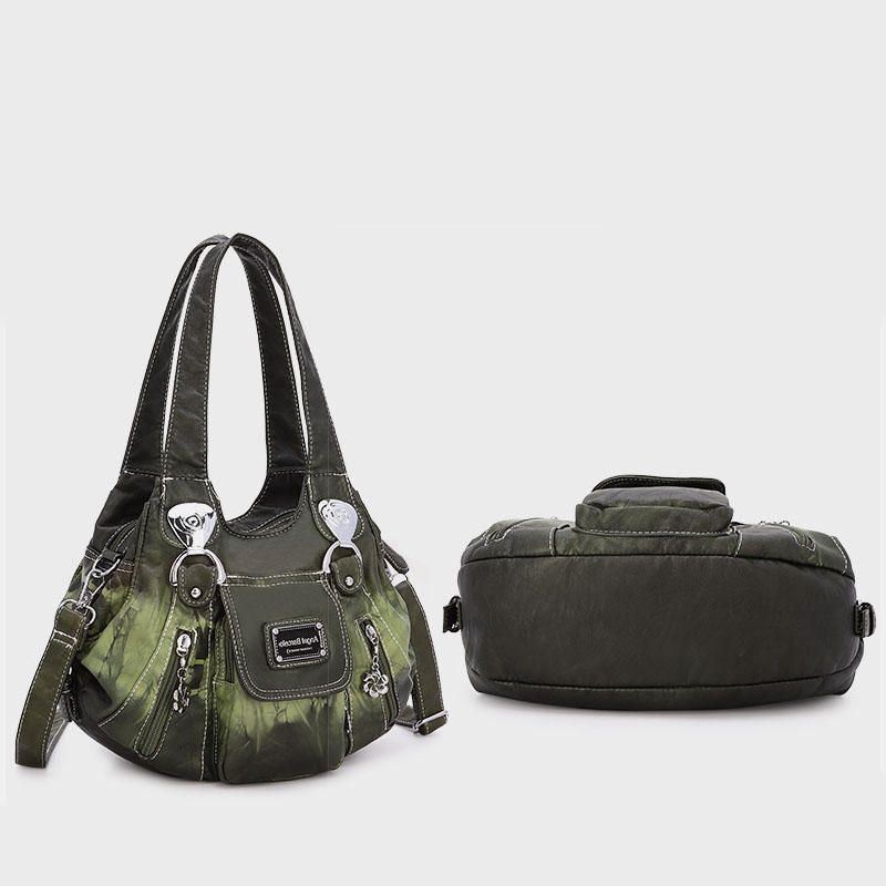 Naisten Gradient Soft Keinonahkainen Olkalaukku Crossbody Bag Käsilaukku