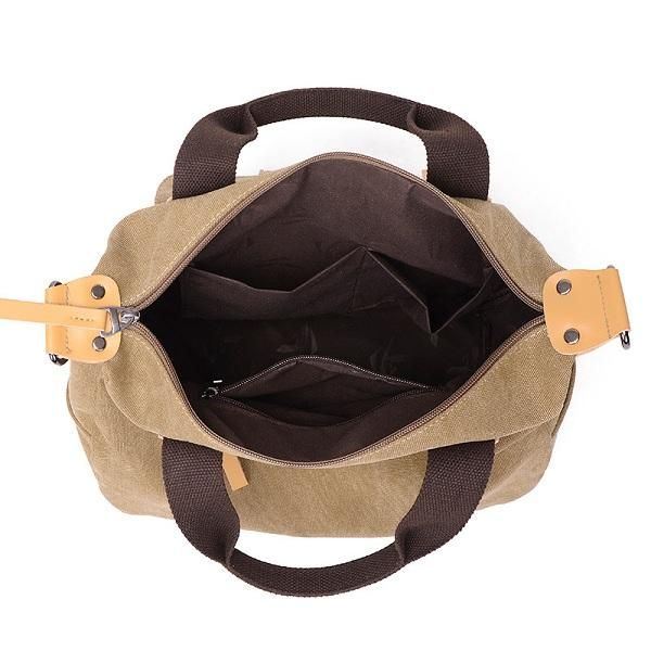 Naisten Kangas Rento Suuri Kapasiteetti Toiminnallinen Monitaskuinen Käsilaukku Olkalaukku Crossbody Bag