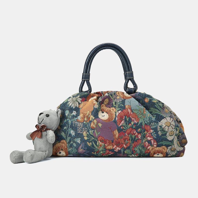 Naisten Karhukuvioinen Rento Käsilaukku Crossbody Laukku