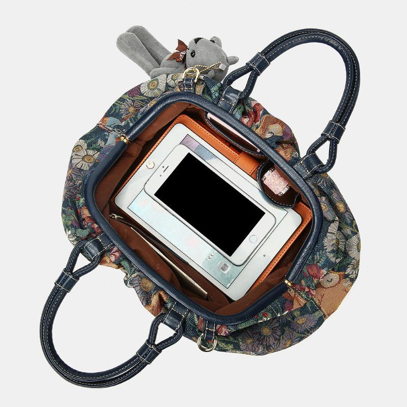 Naisten Karhukuvioinen Rento Käsilaukku Crossbody Laukku