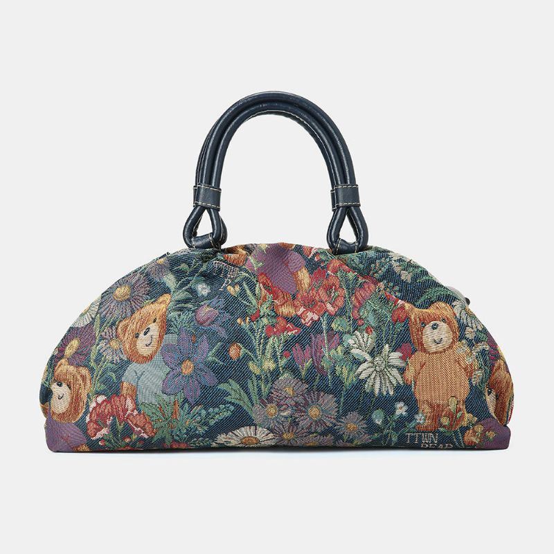 Naisten Karhukuvioinen Rento Käsilaukku Crossbody Laukku