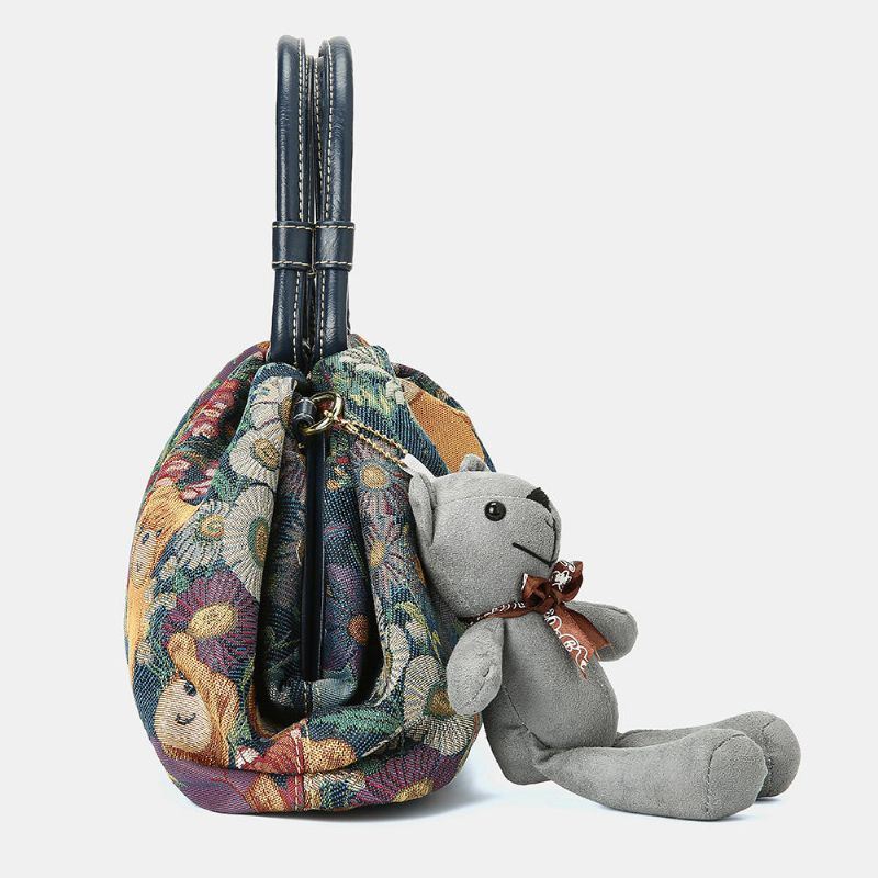 Naisten Karhukuvioinen Rento Käsilaukku Crossbody Laukku