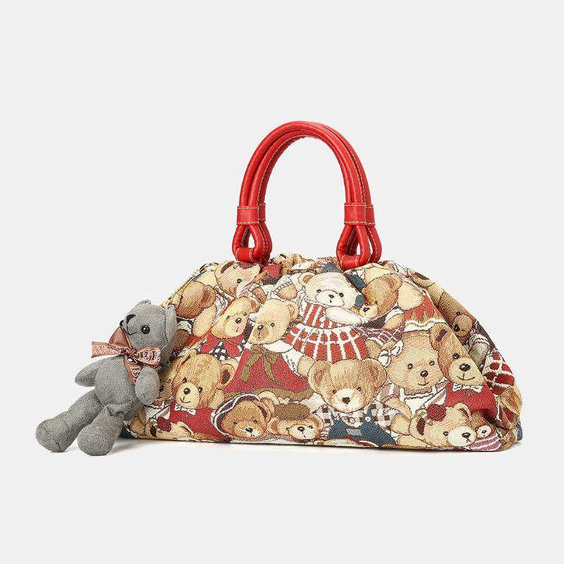 Naisten Karhukuvioinen Rento Käsilaukku Crossbody Laukku
