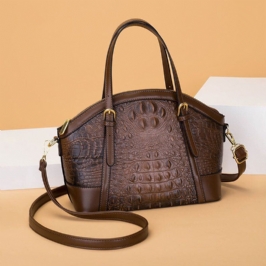 Naisten Keinonahkainen Muoti Alligaattori Suuri Kapasiteetti Monikäyttöinen Patchwork Käsilaukku Crossbody Laukku