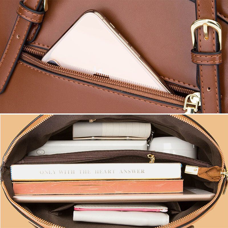 Naisten Keinonahkainen Muoti Alligaattori Suuri Kapasiteetti Monikäyttöinen Patchwork Käsilaukku Crossbody Laukku