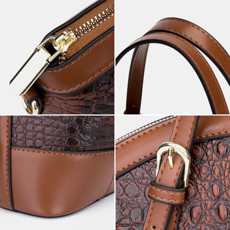Naisten Keinonahkainen Muoti Alligaattori Suuri Kapasiteetti Monikäyttöinen Patchwork Käsilaukku Crossbody Laukku
