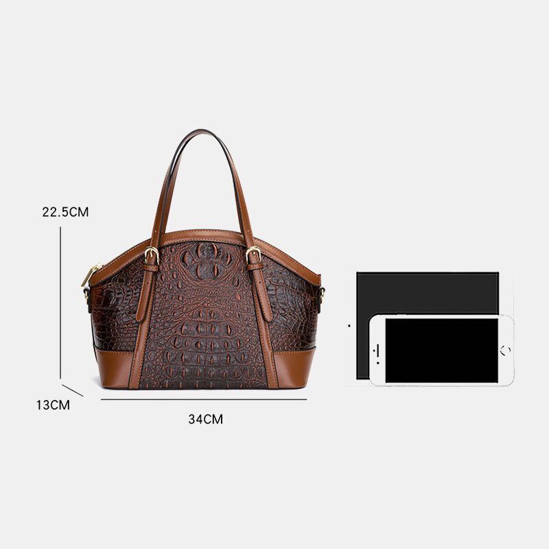 Naisten Keinonahkainen Muoti Alligaattori Suuri Kapasiteetti Monikäyttöinen Patchwork Käsilaukku Crossbody Laukku
