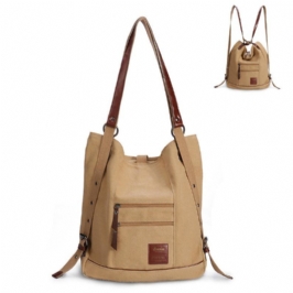 Naisten Multi-carry Casual Canvas Käsilaukku Olkalaukku Laukku Reppu
