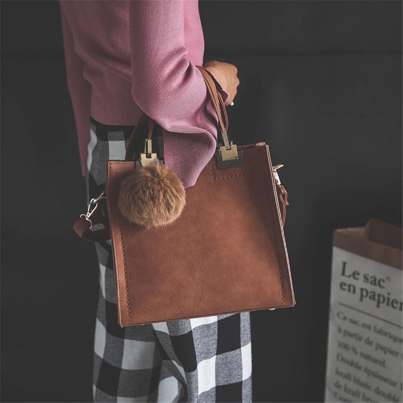 Naisten Nahkainen Käsilaukku Lady Olkalaukku Tote Crossbody Messenger Bag
