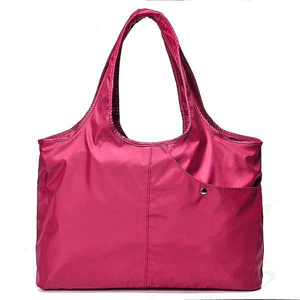 Naisten Nailoninen Käsilaukku Solid Tote Bag Multi Pocket -ostoskassi