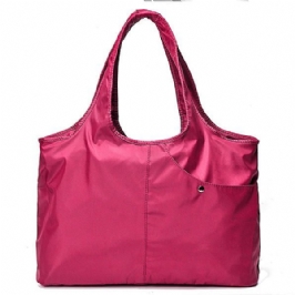 Naisten Nailoninen Käsilaukku Solid Tote Bag Multi Pocket -ostoskassi