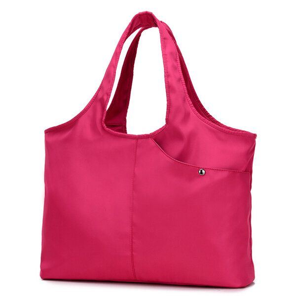 Naisten Nailoninen Käsilaukku Solid Tote Bag Multi Pocket -ostoskassi