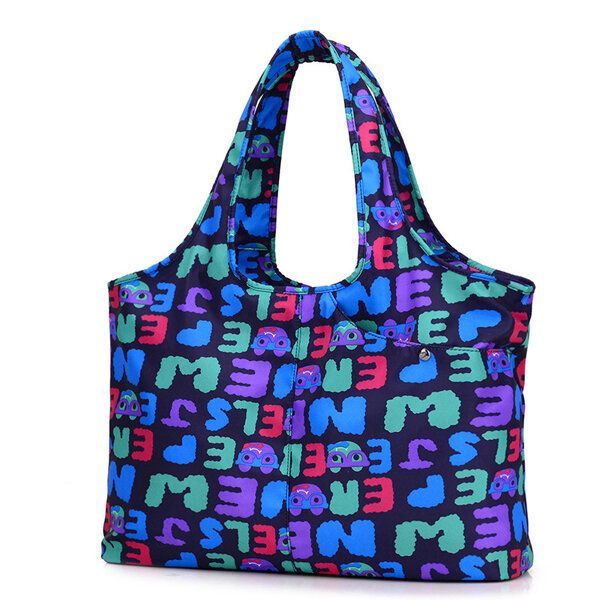 Naisten Nailoninen Käsilaukku Solid Tote Bag Multi Pocket -ostoskassi