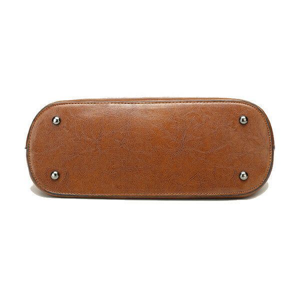 Naisten Oil Leather Kangaslaukku Vintage Olkalaukku