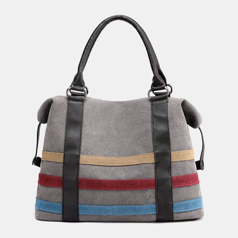Naisten Patchwork Canvas Käsilaukku Crossbody Laukku