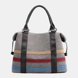 Naisten Patchwork Canvas Käsilaukku Crossbody Laukku