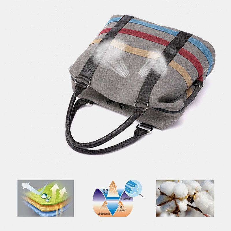 Naisten Patchwork Canvas Käsilaukku Crossbody Laukku