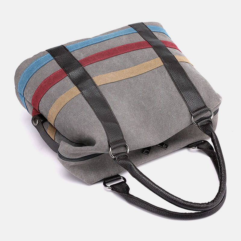 Naisten Patchwork Canvas Käsilaukku Crossbody Laukku