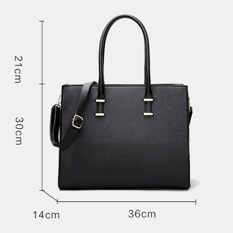 Naisten Rento Suuri Tilavuus Moniosastoinen Keinonahkainen Crossbody Laukku Käsilaukku