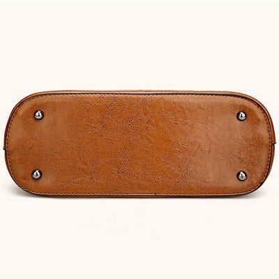 Naisten Suuri Retrokäsilaukku Nahkainen Ostoskassi Crossbody Olkalaukku